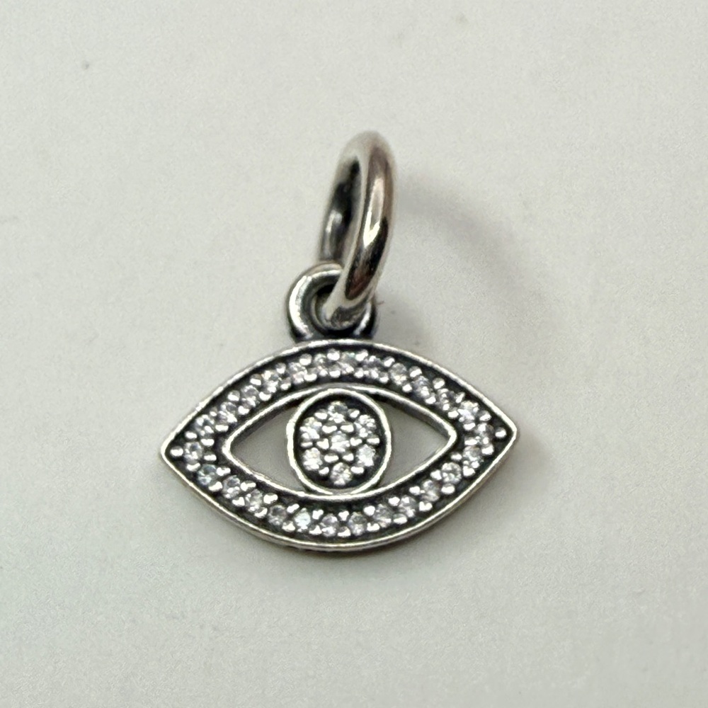 Pandora S925 ALE Pave Evil Eye Dangle Charm
